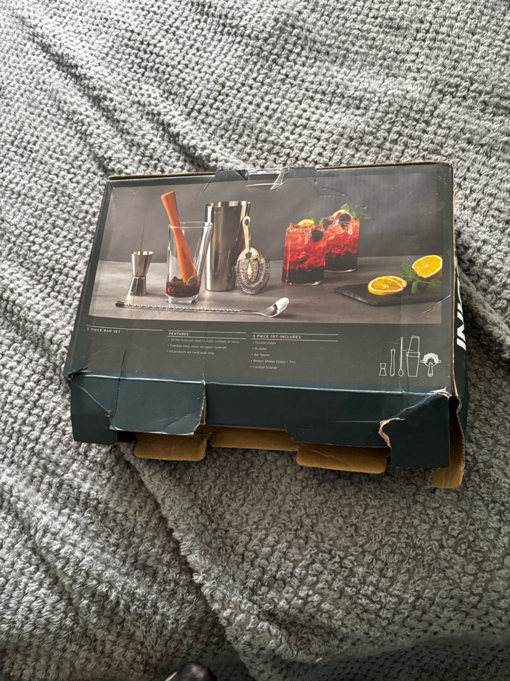 New in the box Cocktail Bar Tool Set with Orange Muddler - Home Kitchen